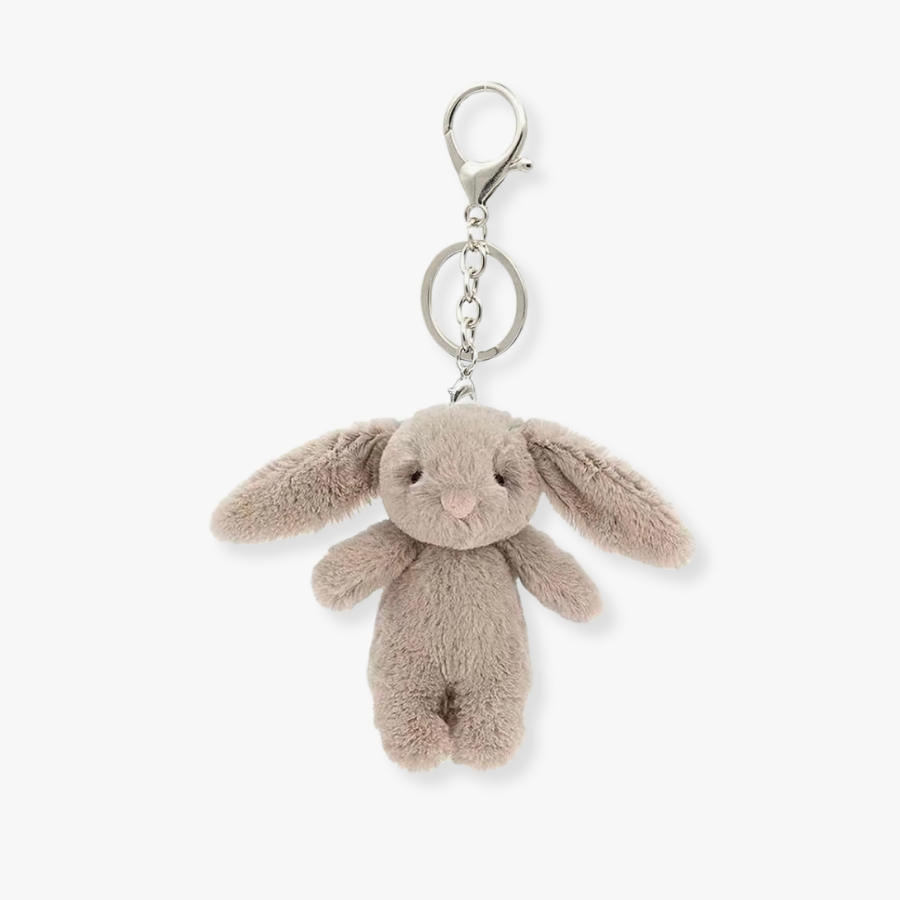Amoria Bags Bunny Charm Keychain – White
