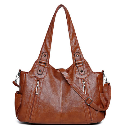 Amoria Bags Handbag with Rivet Details and Zipper Closure