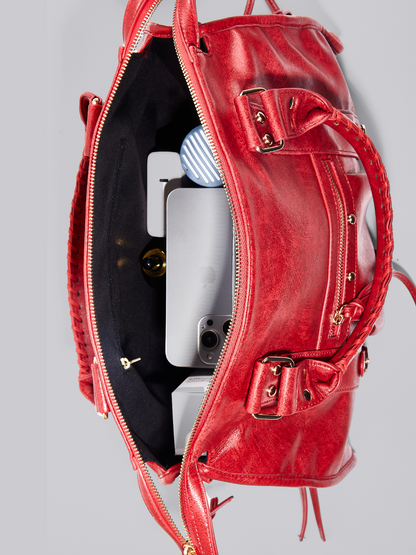 Amoria Bags Vivienne Paris Shoulder Bag – Black Leather