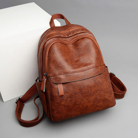 Amoria Bags Backpack with Front Zip Pockets and Soft Handle