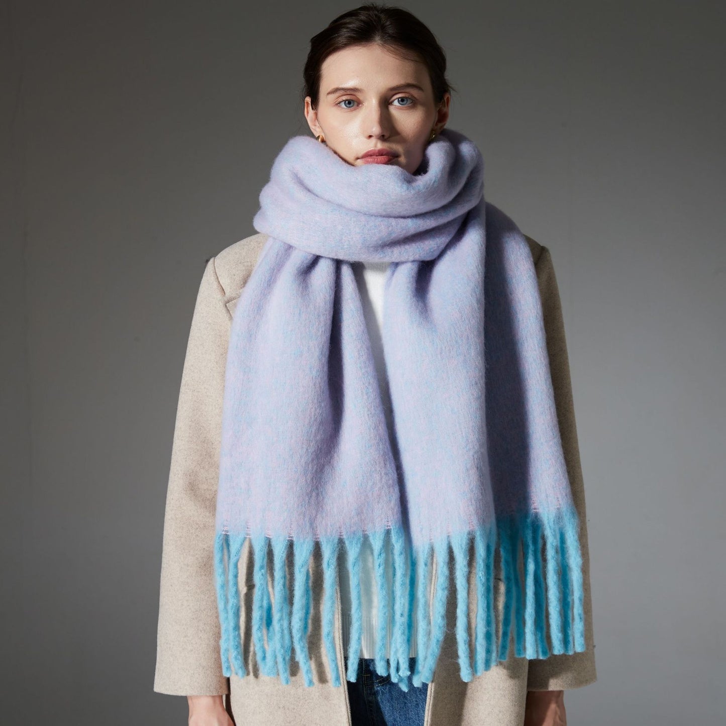 Amoria Bags Scarf with Thick Fringe