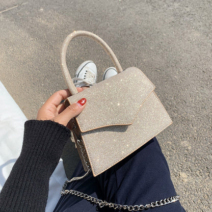 Amoria Bags Glossy Chain Mini Crossbody Shoulder Bag