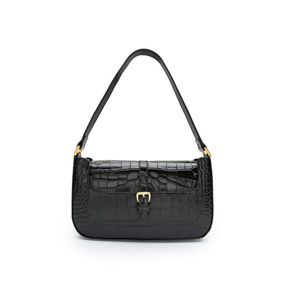 Amoria Bags Eva Crocodile-Texture French Shoulder Bag