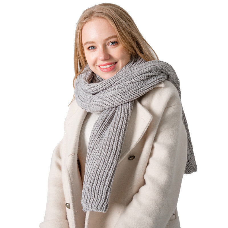 Amoria Bags Polar Rectangular Ribbed Knit Scarf