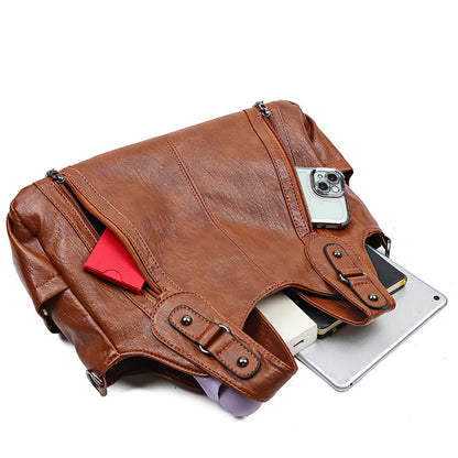 Amoria Bags Handbag with Rivet Details and Zipper Closure