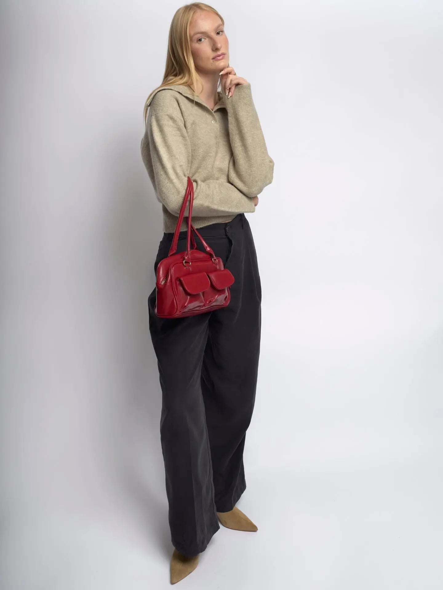 Amoria Bags Sleek Daily Leather Carry Tote – Black