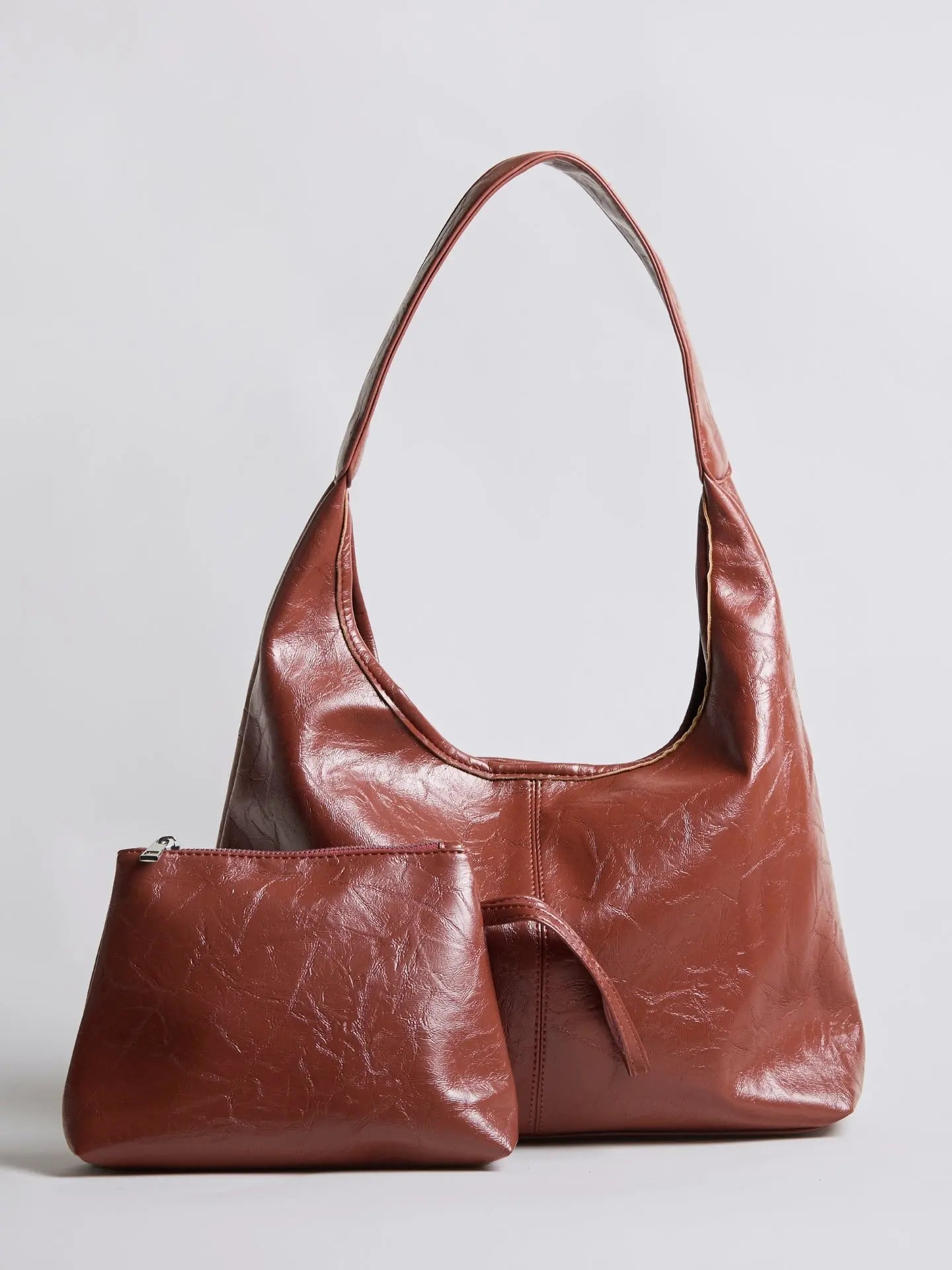 Amoria Bags Scarlett Distressed Leather Tote – Brown