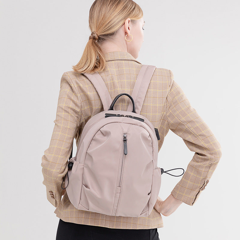 Amoria Bags Oxford Backpack with Zipper Closure