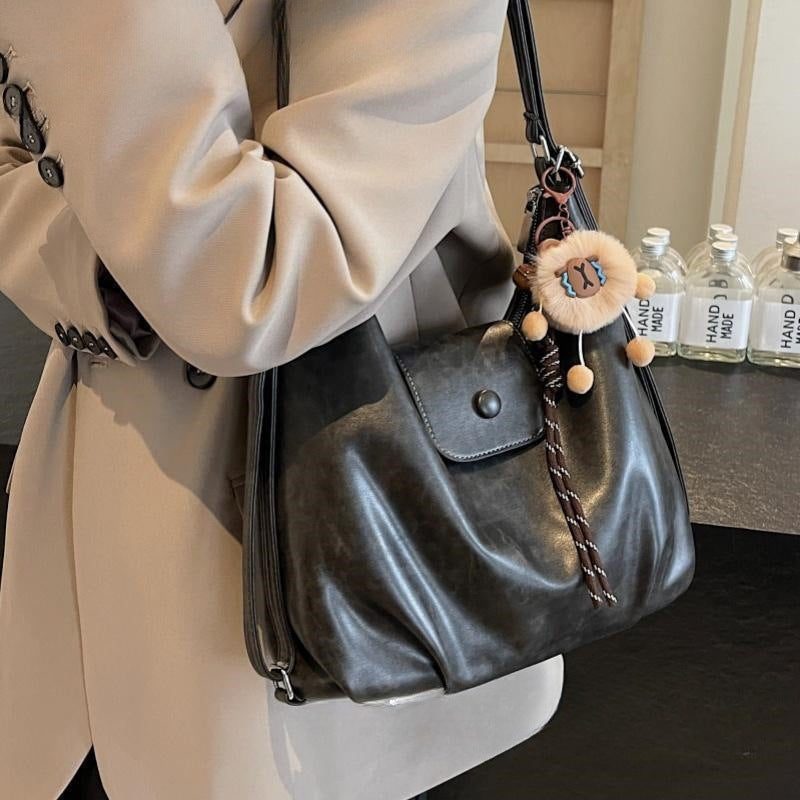 Amoria Retro Large-Capacity Shoulder Tote Bag