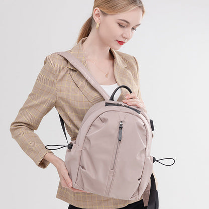 Amoria Bags Oxford Backpack with Zipper Closure