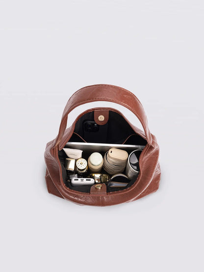 Amoria Bags Scarlett Distressed Leather Tote – Brown