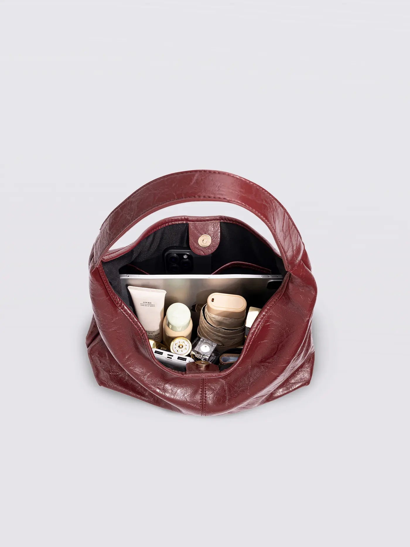 Amoria Bags Scarlett Distressed Leather Tote – Brown