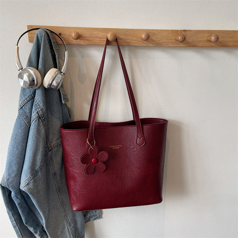 Textured Tote Bag with Handles