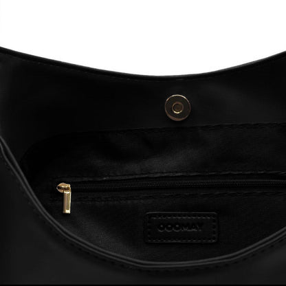 Amoria Bags Maya Shoulder Bag – Black Vegan Leather