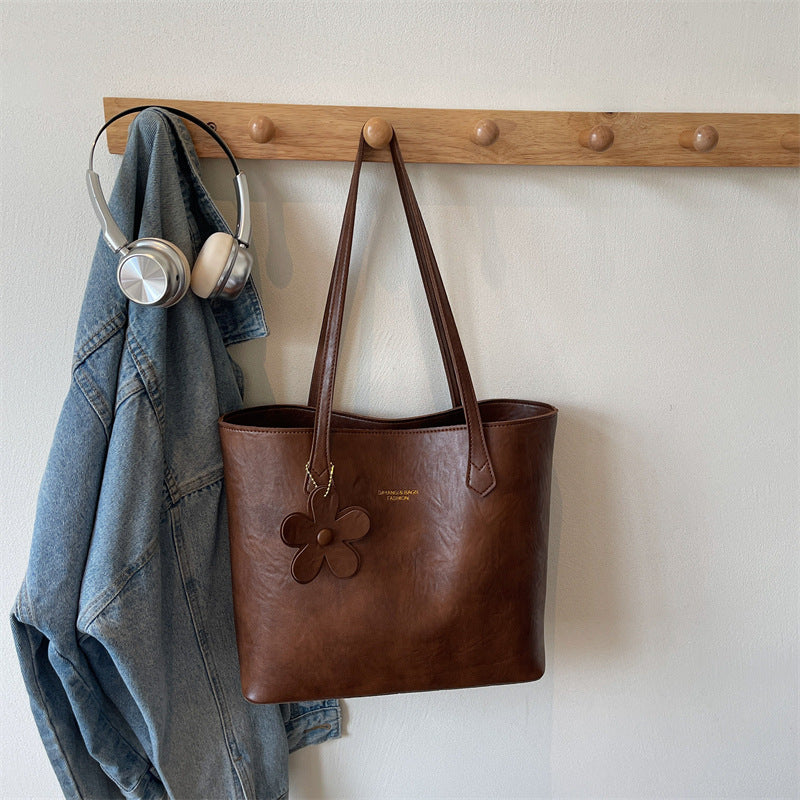Textured Tote Bag with Handles