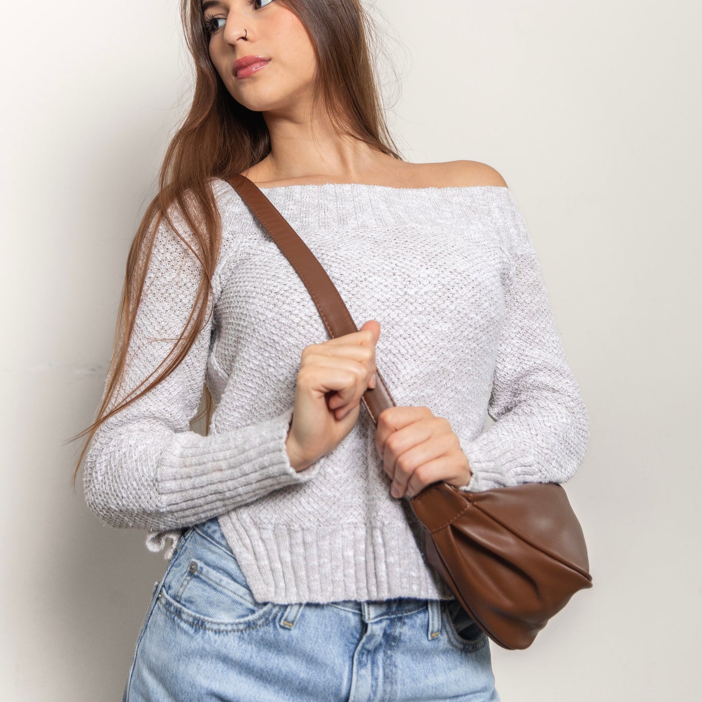 Amoria Bags Hannah Shoulder Bag – Black Vegan Leather