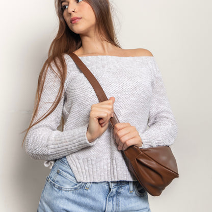 Amoria Bags Hannah Shoulder Bag – Black Vegan Leather