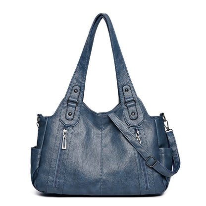 Amoria Bags Handbag with Rivet Details and Zipper Closure