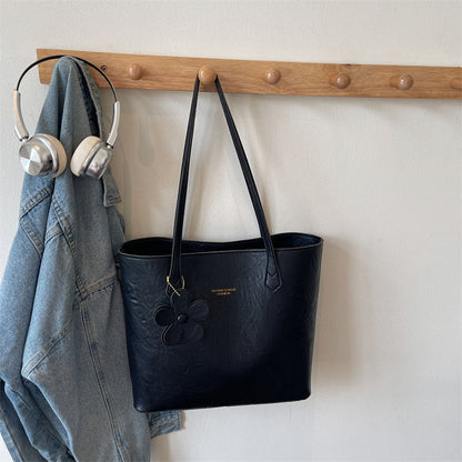 Textured Tote Bag with Handles