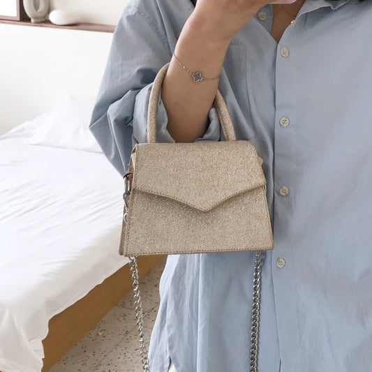 Amoria Bags Glossy Chain Mini Crossbody Shoulder Bag