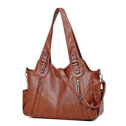 Amoria Bags Handbag with Rivet Details and Zipper Closure