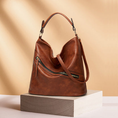 Amoria Bags Axis Oily Leather Handbag