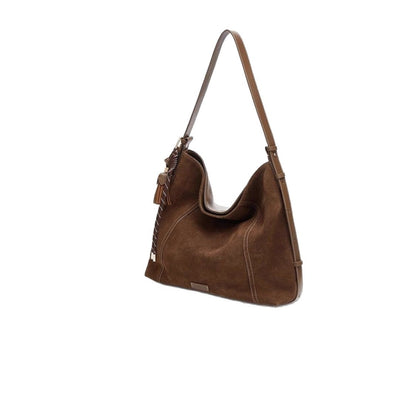 Amoria Bags Large Capacity Shoulder Bag – Vegan Leather Suede Finish