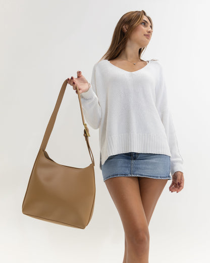 Amoria Bags Julie Shoulder Bag – Black Vegan Leather