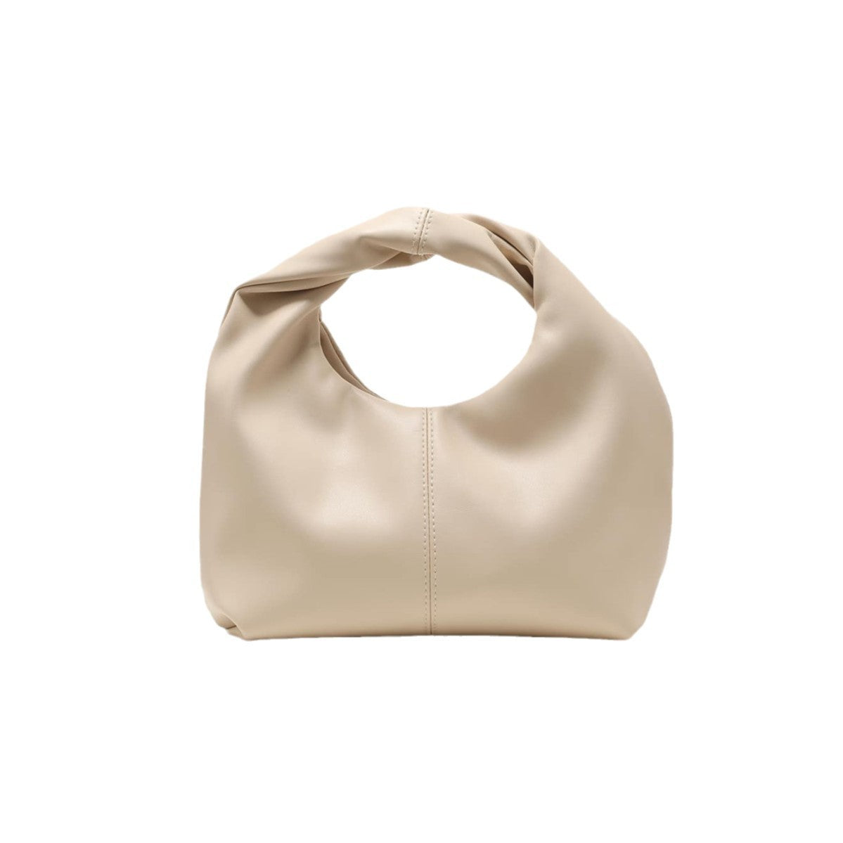 Amoria Bags Ivory Soft Vegan Leather Sculptural Underarm Bag