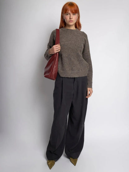 Amoria Bags Scarlett Distressed Leather Tote – Brown