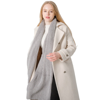 Amoria Bags Polar Rectangular Ribbed Knit Scarf