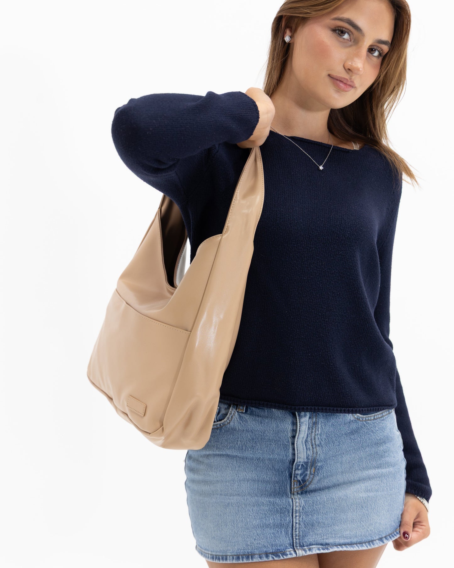 Amoria Bags Maya Shoulder Bag – Black Vegan Leather