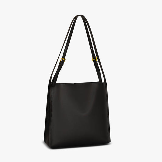 Amoria Bags Ava Shoulder Bag – Black Vegan Leather