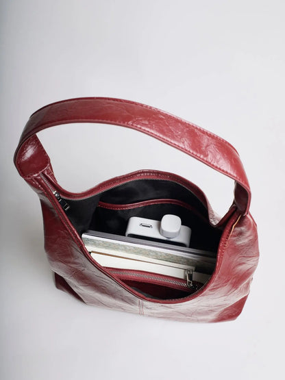 Amoria Bags Scarlett Distressed Leather Tote – Brown