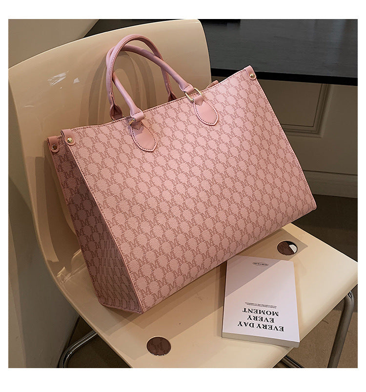 Large Structured Handbag with Dual Handles