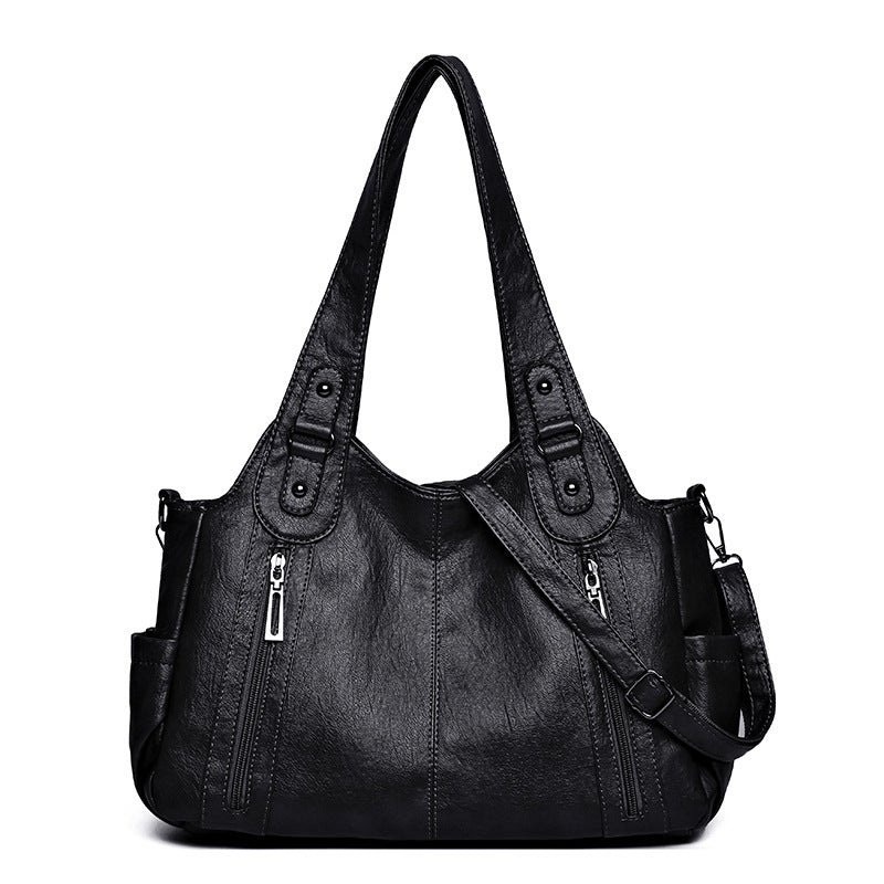 Amoria Bags Handbag with Rivet Details and Zipper Closure