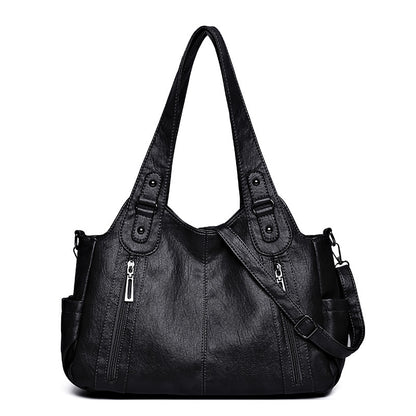 Amoria Bags Handbag with Rivet Details and Zipper Closure