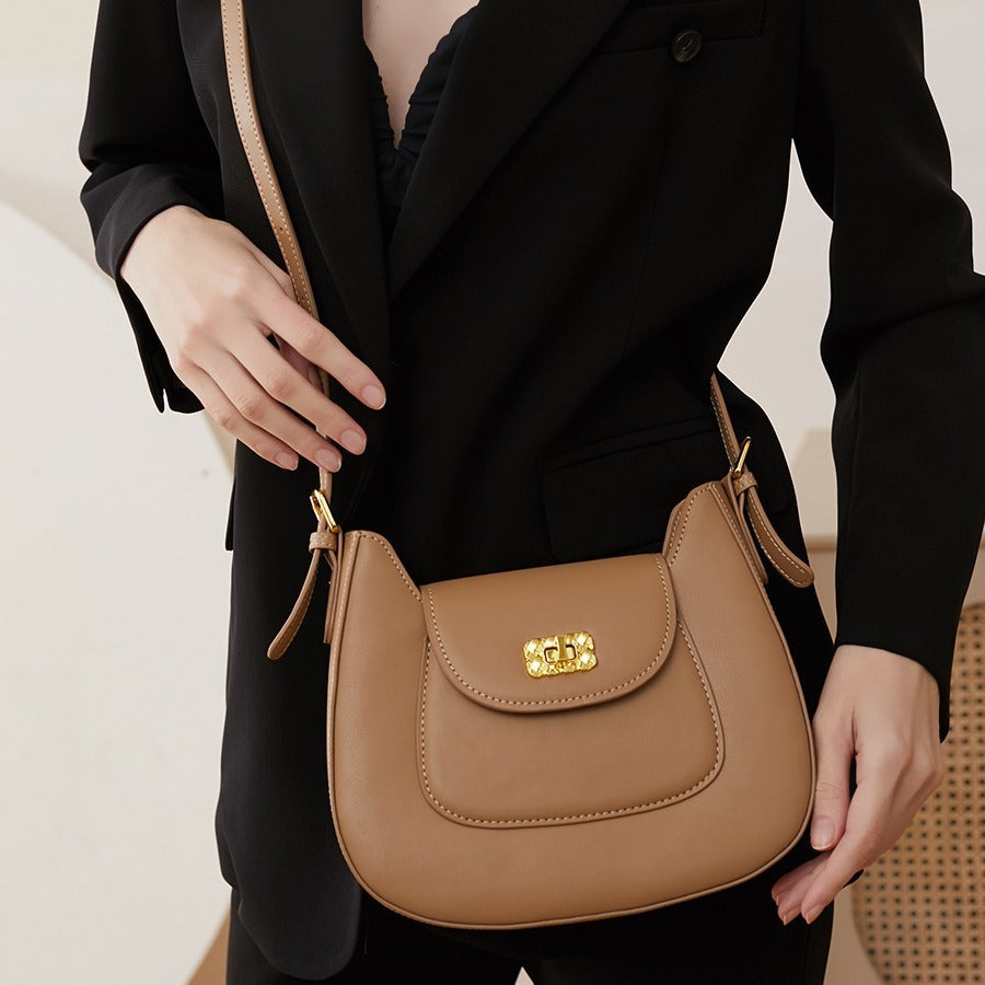 Amoria Bags Alice Genuine Leather Saddle Shoulder Bag