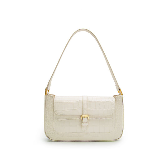 Amoria Bags Eva Crocodile-Texture French Shoulder Bag