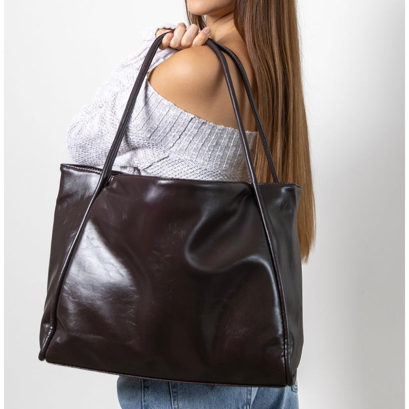 Amoria Bags Blair Shoulder Bag – Black Vegan Leather