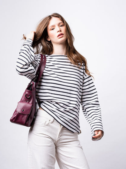 Amoria Bags Everyday City Tote Bag – Black Vegan Leather