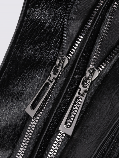 Amoria Bags Everyday City Tote Bag – Black Vegan Leather