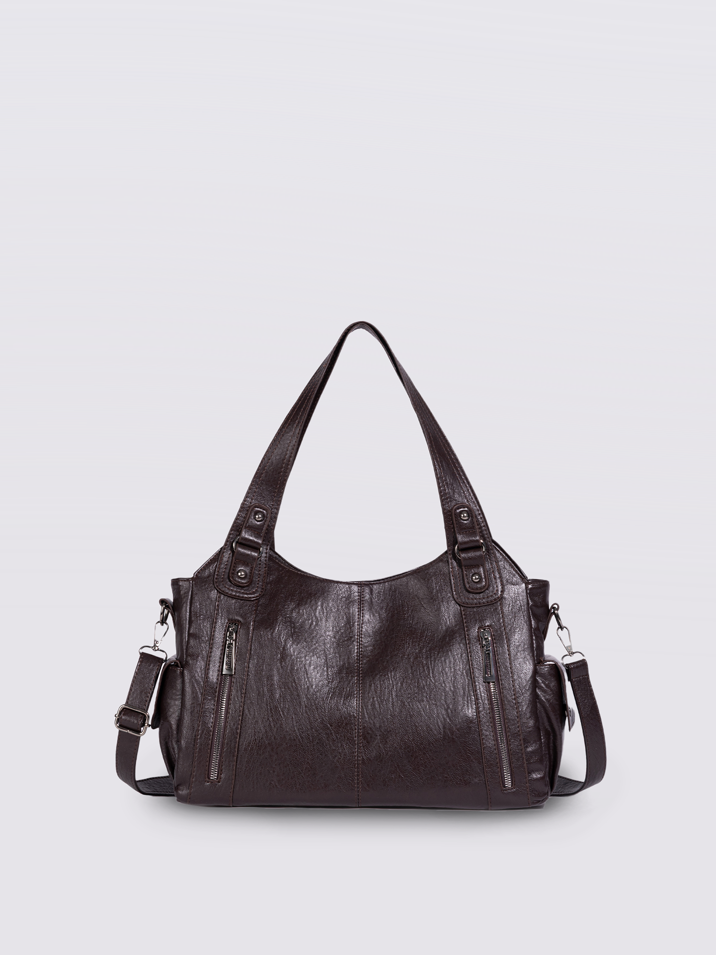 Amoria Bags Everyday City Tote Bag – Black Vegan Leather