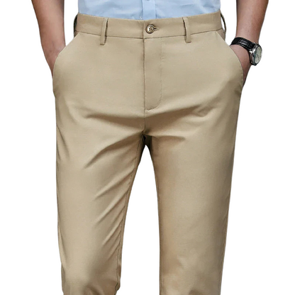 Slim straight-leg trousers with tailored design