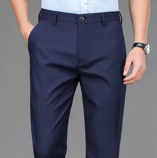 Slim straight-leg trousers with tailored design