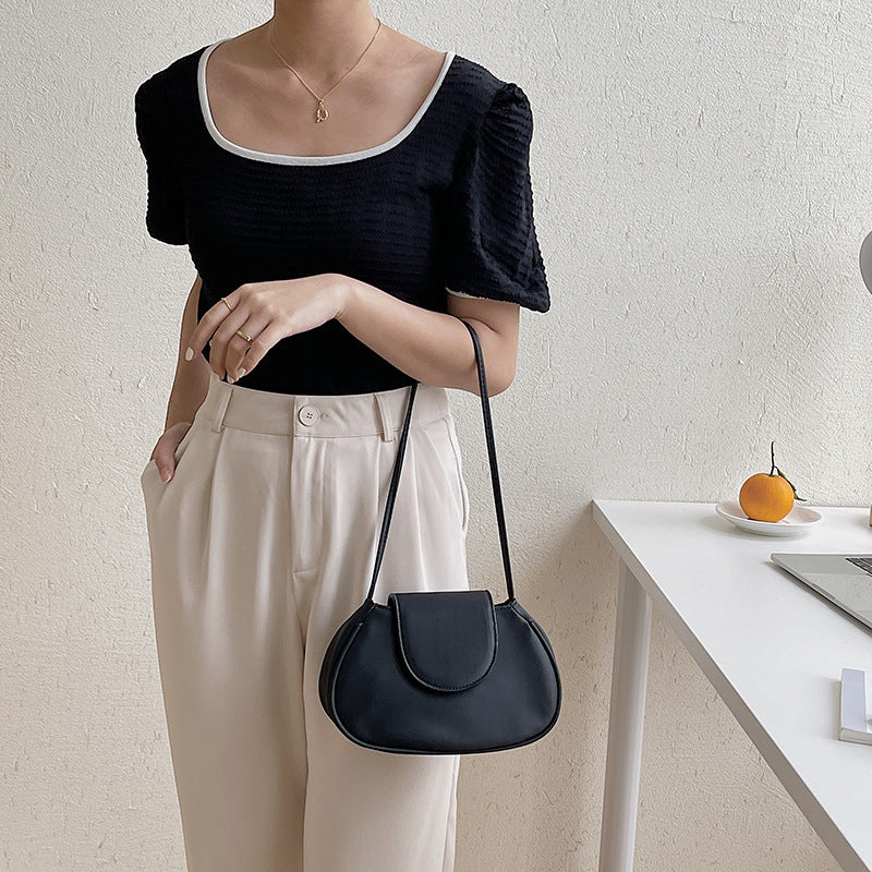 Amoria Bags Mira Oval Vegan Leather Underarm Bag