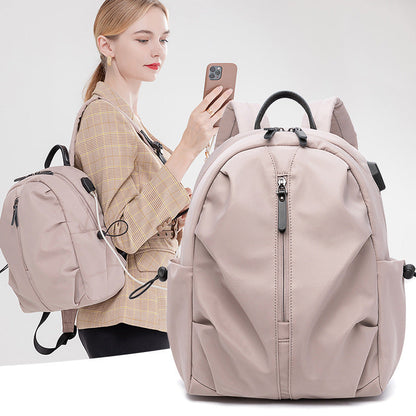 Amoria Bags Oxford Backpack with Zipper Closure