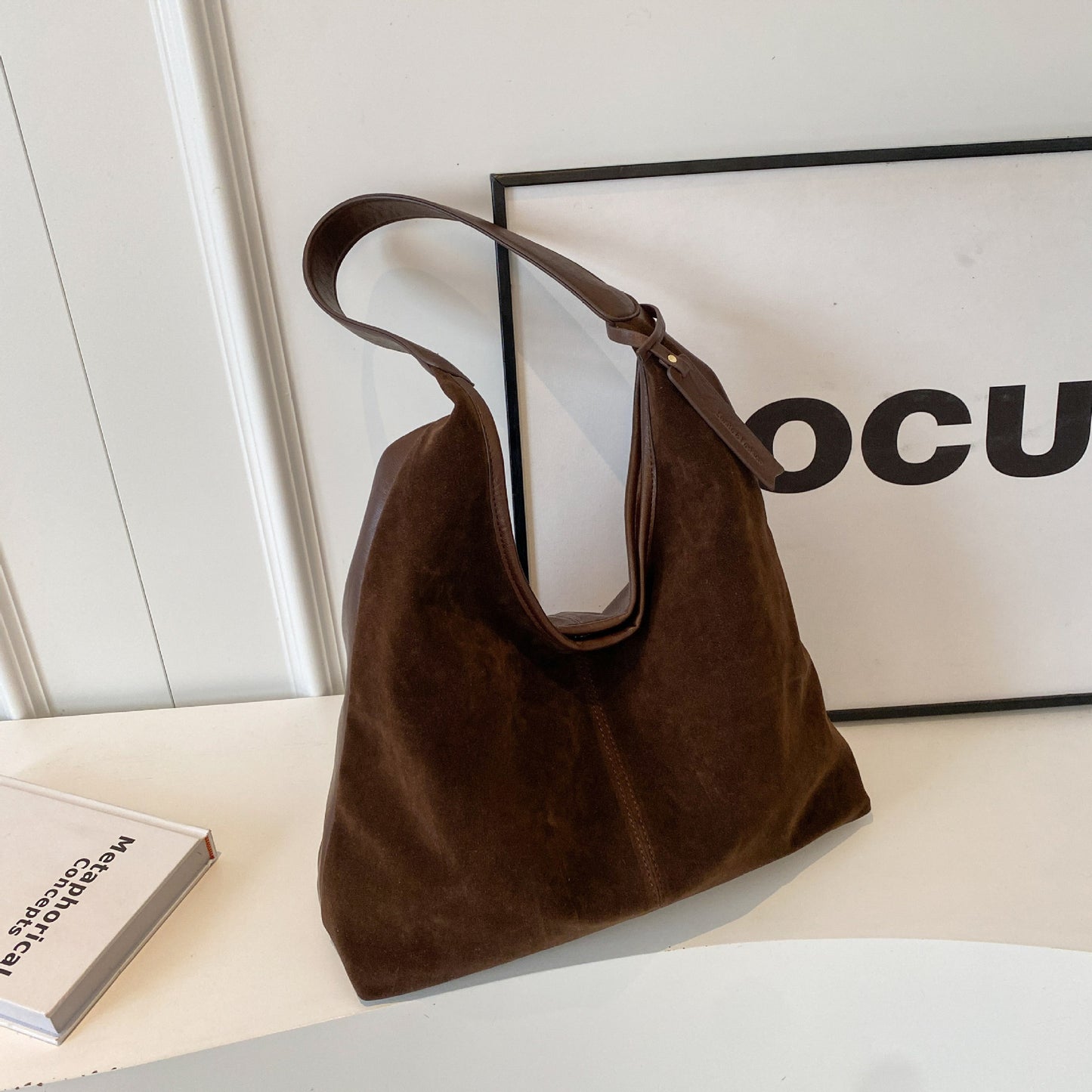 Amoria Bags Aspen Retro Suede Stitching Shoulder Bag