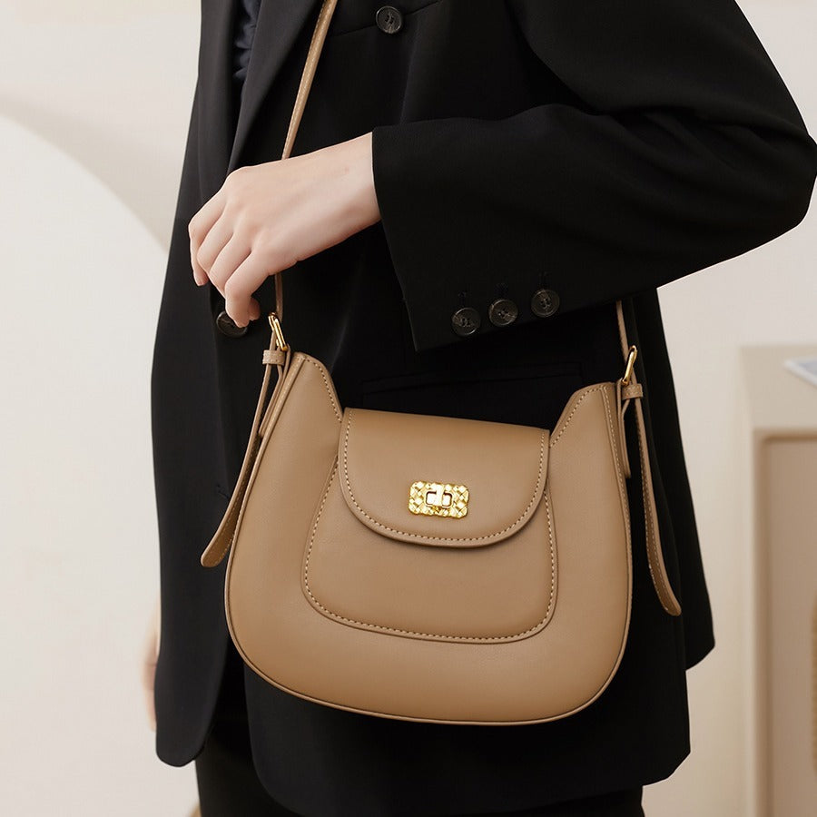 Amoria Bags Alice Genuine Leather Saddle Shoulder Bag