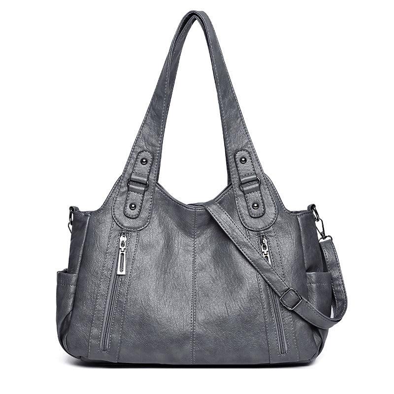 Amoria Bags Handbag with Rivet Details and Zipper Closure